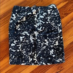 Talbots Black and White Floral Women's Skirt